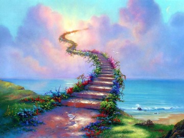 Stairway to Heaven fantaisie Peinture à l'huile
